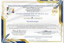 Certificato “International Day of peace 